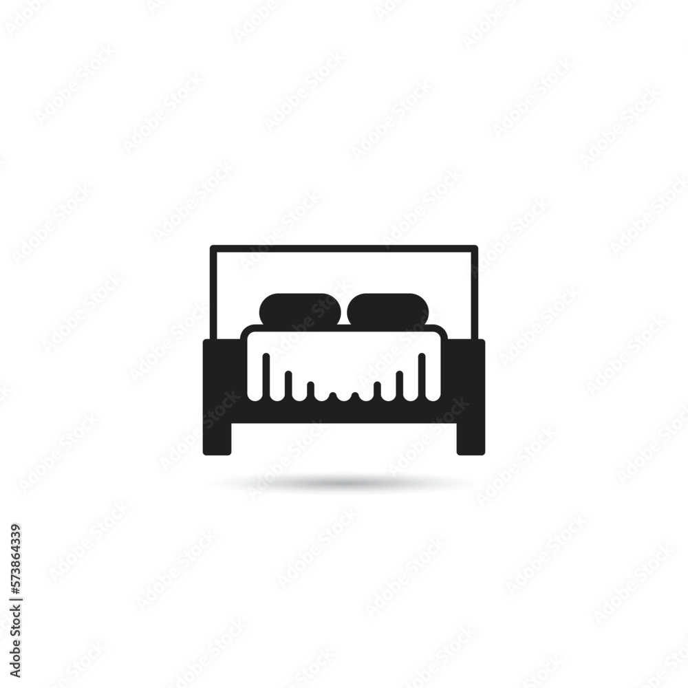 bed and mattress icon on white background bed and mattress icon on white background