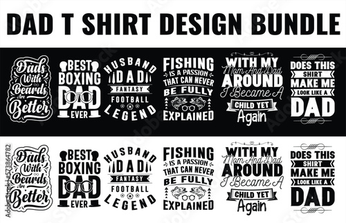 Free vector colorful father's day lettering sticker set
Vector father's day t-shirt design dad svg design bundle
