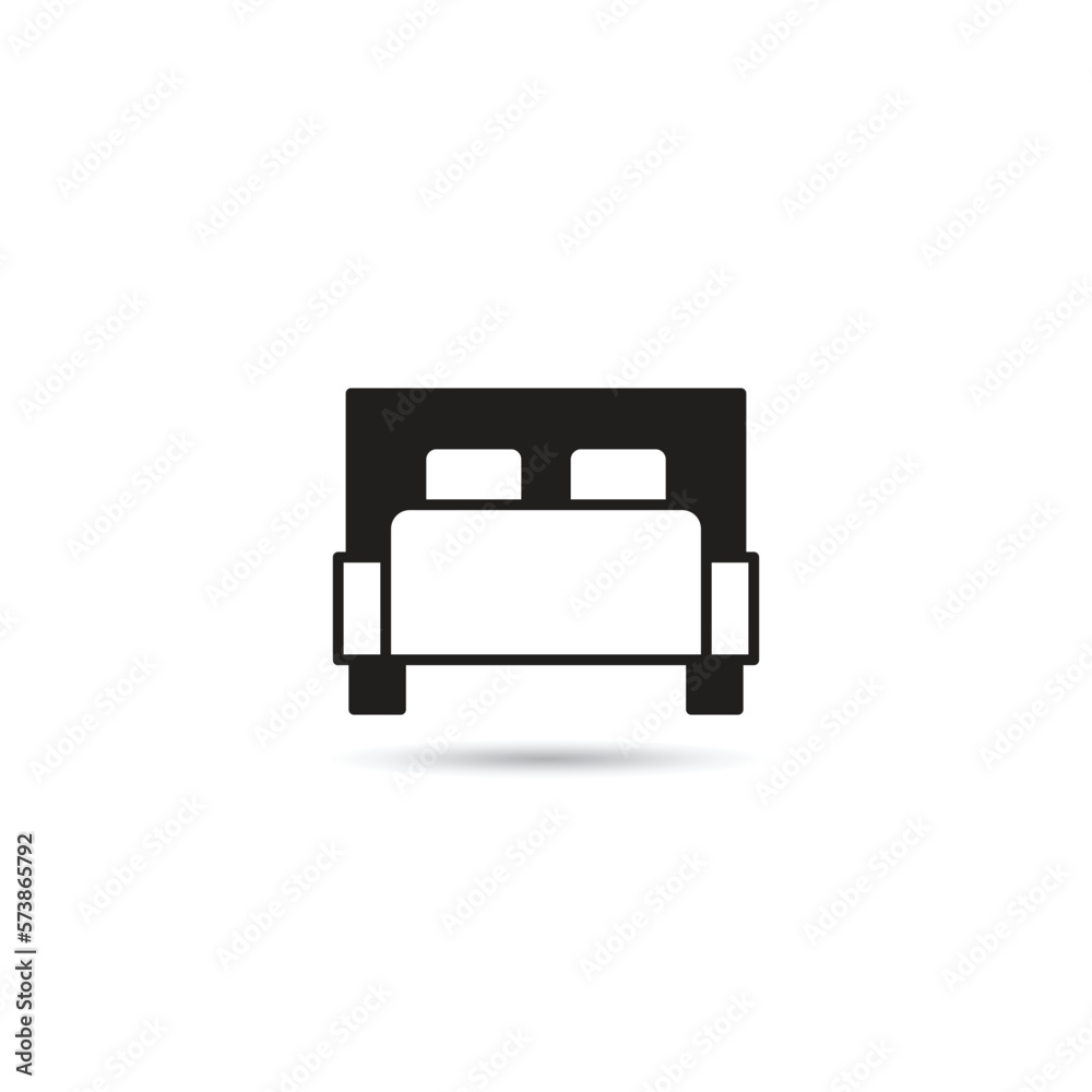 bed and mattress icon on white background bed and mattress icon on white background