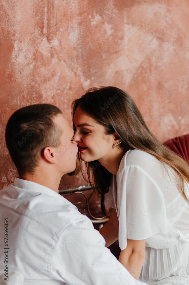a girl and a boy are having fun a girl and a boy are having fun