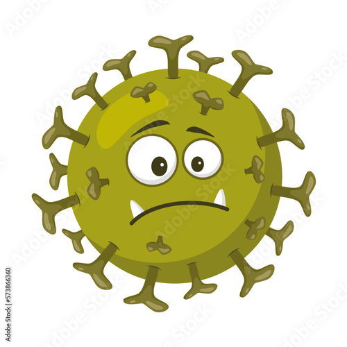 Vector illustration of a Rotavirus in cartoon style isolated on white background