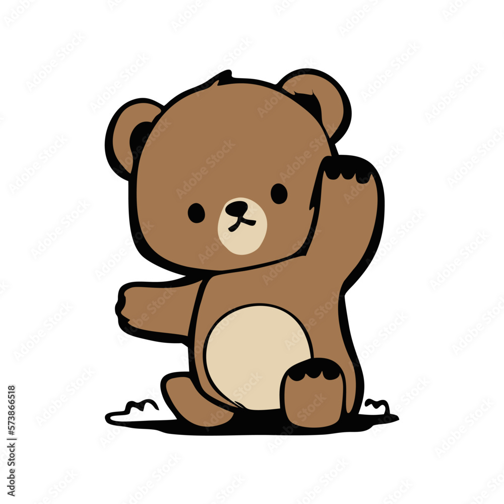 A cute little teddy bear isolated on white background. A cute little teddy bear isolated on white background.