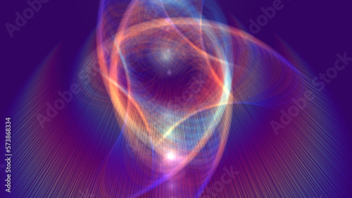 Abstract luminous rotating background with rays