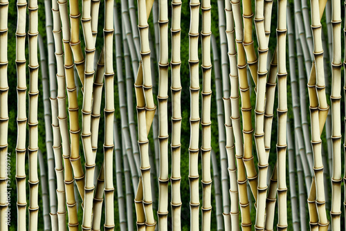 motif répétitif représentant des tiges de bambou - illustration ia