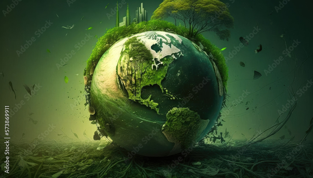 Generative Ai Green Planet Earth Generative Ai Green Planet Earth