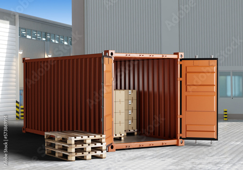 Cargo shipping container. O...