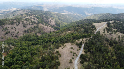 arial view of Divcibare mountain in early Autumn