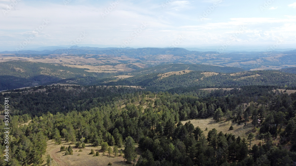 arial view of Divcibare mountain in early Autumn