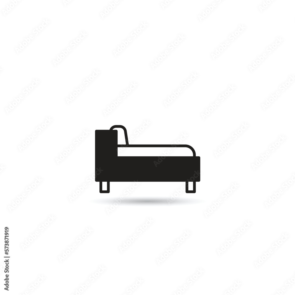 bed icon on white background bed icon on white background