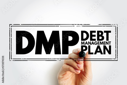 DMP - Debt Management Plan acronym, business concept background