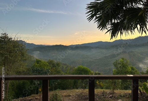 sunset in the mountains