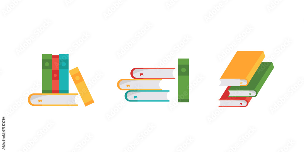 Vector school book elements set Vector school book elements set