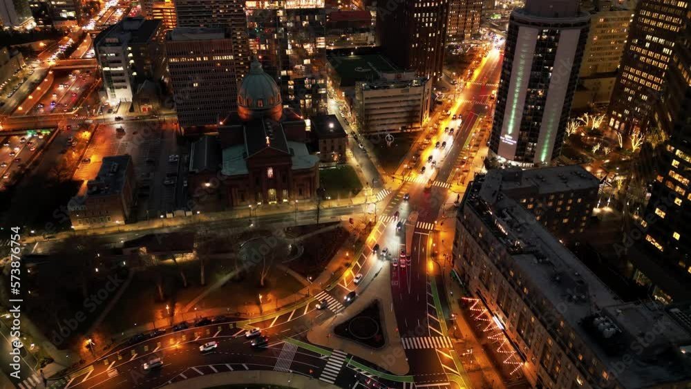 City of Philadelphia at night - aerial view - drone photography City of Philadelphia at night - aerial view - drone photography