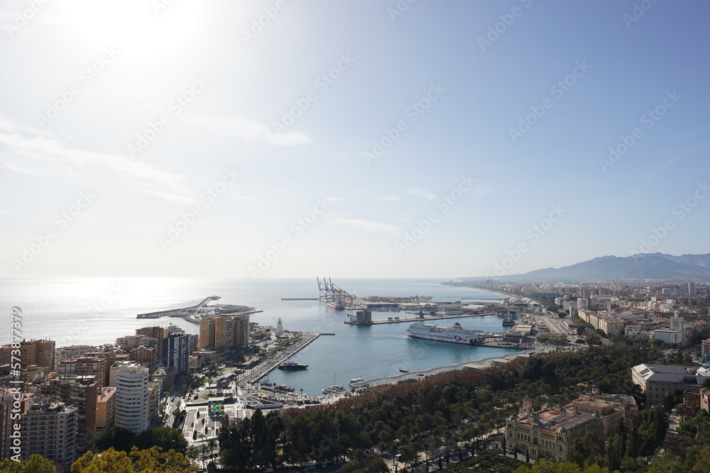view of the city
port of malaga
