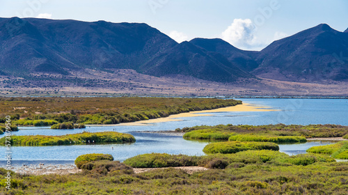 Las Salinas Ornithological Viewpoint, Salinas de Cabo de Gata, Wetland Ramsar Site, Cabo de Gata-Níjar Natural Park, UNESCO Biosphere Reserve, Almería, Andalucía, Spain, Europe