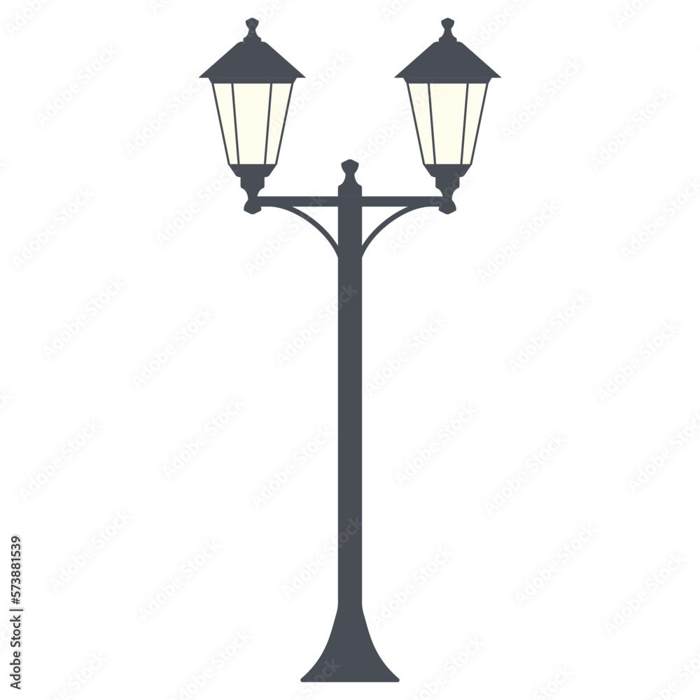 Street lighting. Flat vector icon