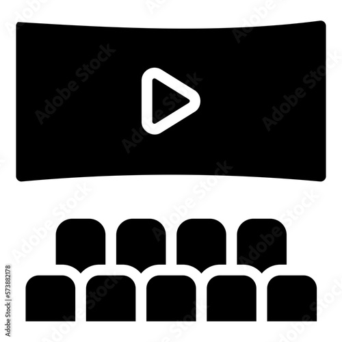 cinema glyph icon