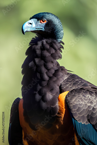 A portrait of a vulture. Generative AI