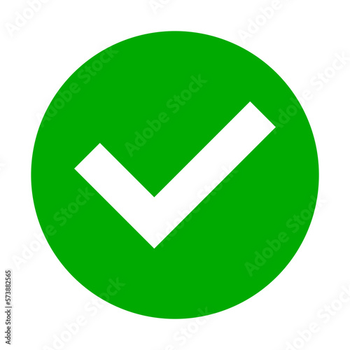 Free Download Round Yes or Right or Approved Accepted Icon Sign with Checkmark Tick in Green Circle. Vector Image. - GFXLoad