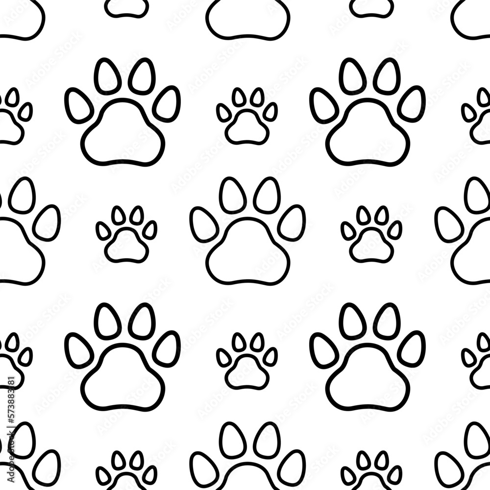 Contour paw motif