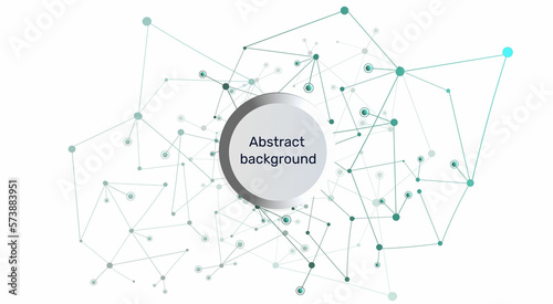 Abstract background and geometric pattern with connecting dots and lines. Network concept, internet connection and global communication concept, scientific and molecular background