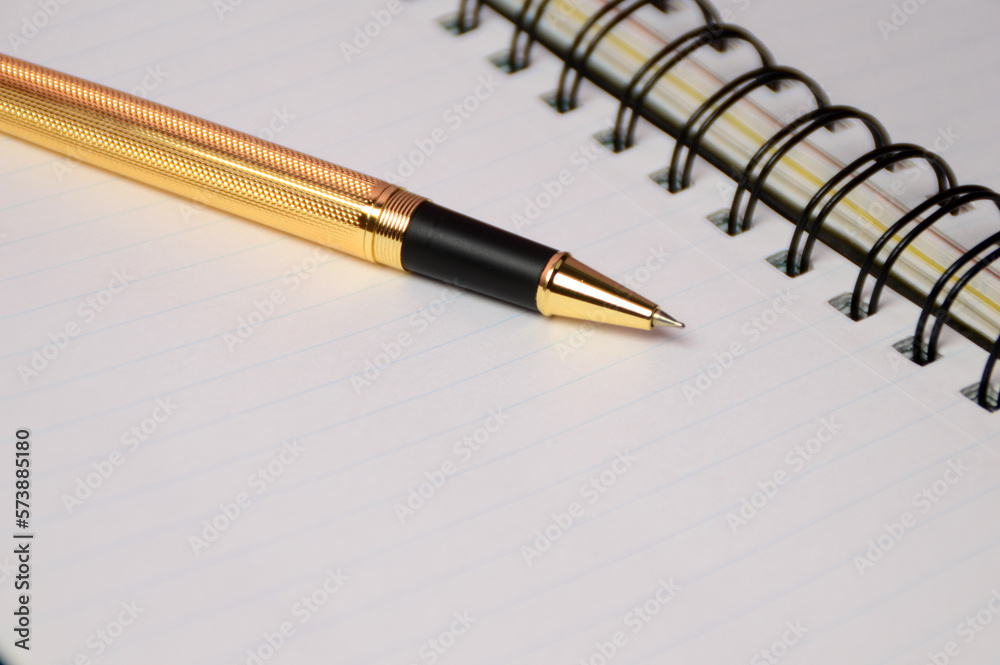 Notebook and pen. Open diary and pen to record Notebook and pen. Open diary and pen to record