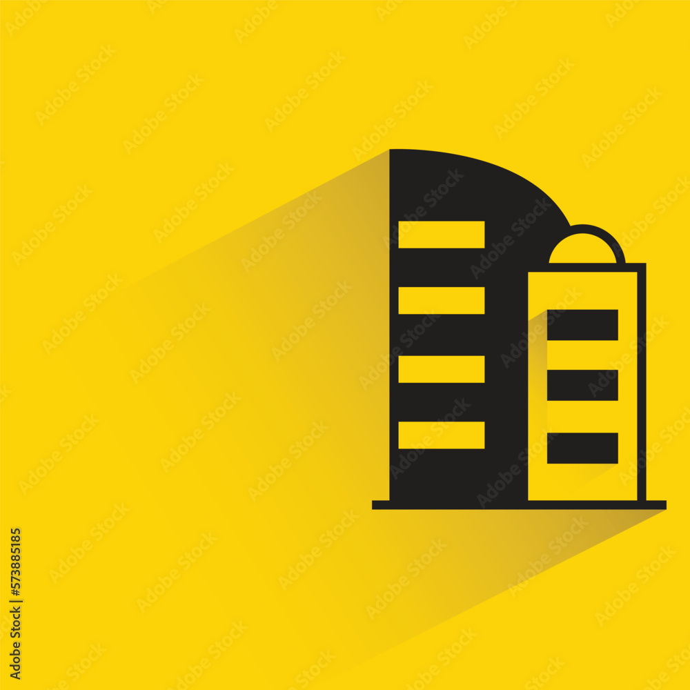 office building on yellow background office building on yellow background