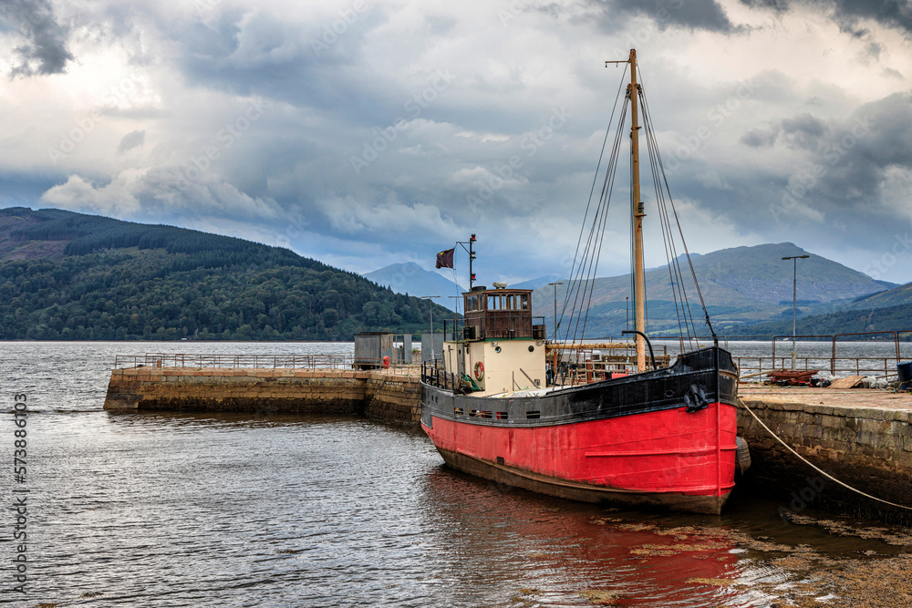 Old fishing boat at Inverary, Scotland,