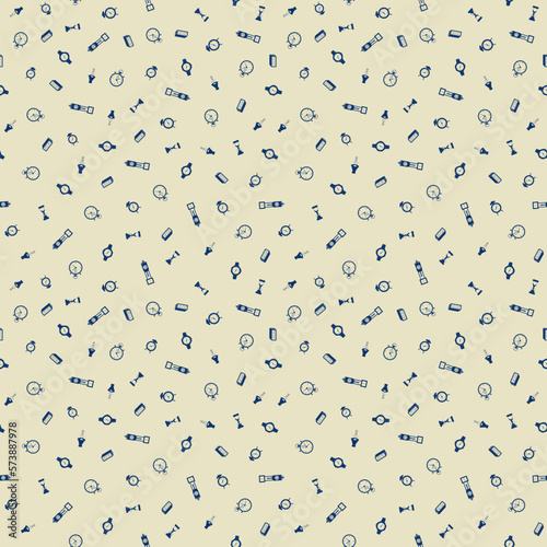 Time hand drawn Seamless Pattern Background