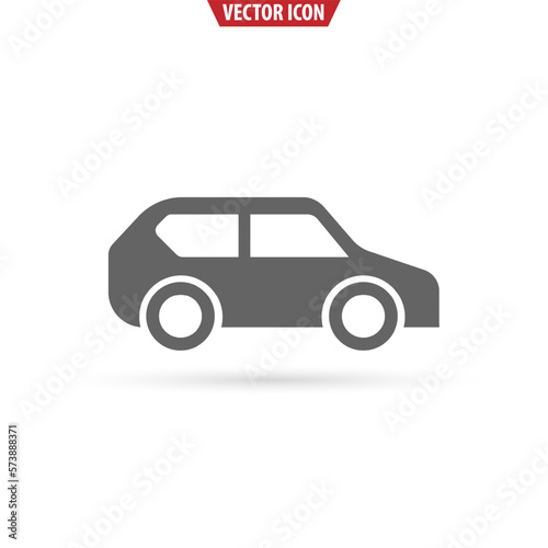 Car SUV flat icon. Transport concept. Vector illustration isolated on white background. 