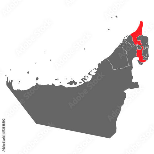 United arab emirates map Ras Al Khaimah, geography blank concept, graphic background vector illustration photo