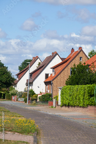 Wohnhäuser, Einfamilienhäuser, Bruchhausen-Vilsen, Niedersachsen, Deutschland photo