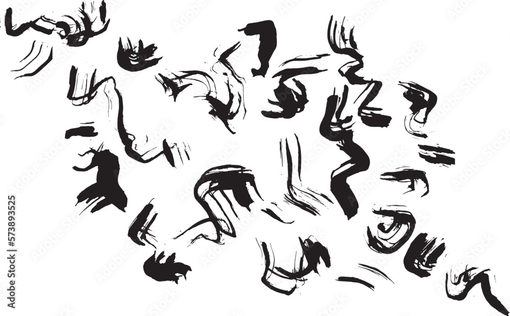 Grunge Ink Dry Brush Abstract Texture Grunge Ink Dry Brush Abstract Texture