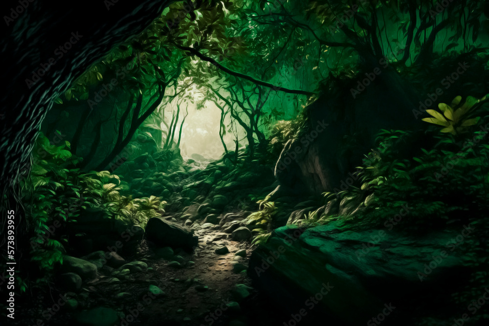 tree in the woods, generative ai, modification tree in the woods, generative ai, modification