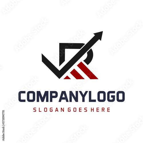 vr logo abstract vector design