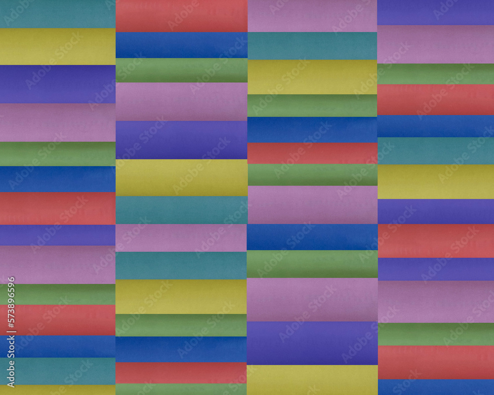 Fondo abstracto con detalle y textura, con formas poligonales rectangulares, con diferentes colores como azul, rojo, verde, naranja y lila