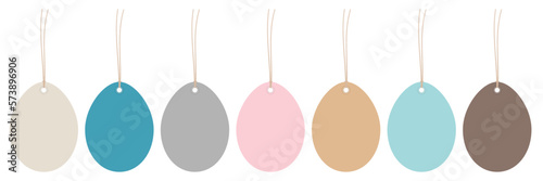 7 Hangtags Ostereier Retro