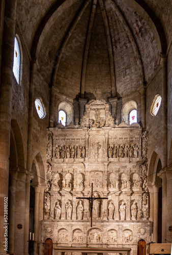 Fototapet Main altarpiece of the church of the monastery of Poblet, Tarragona, Spain