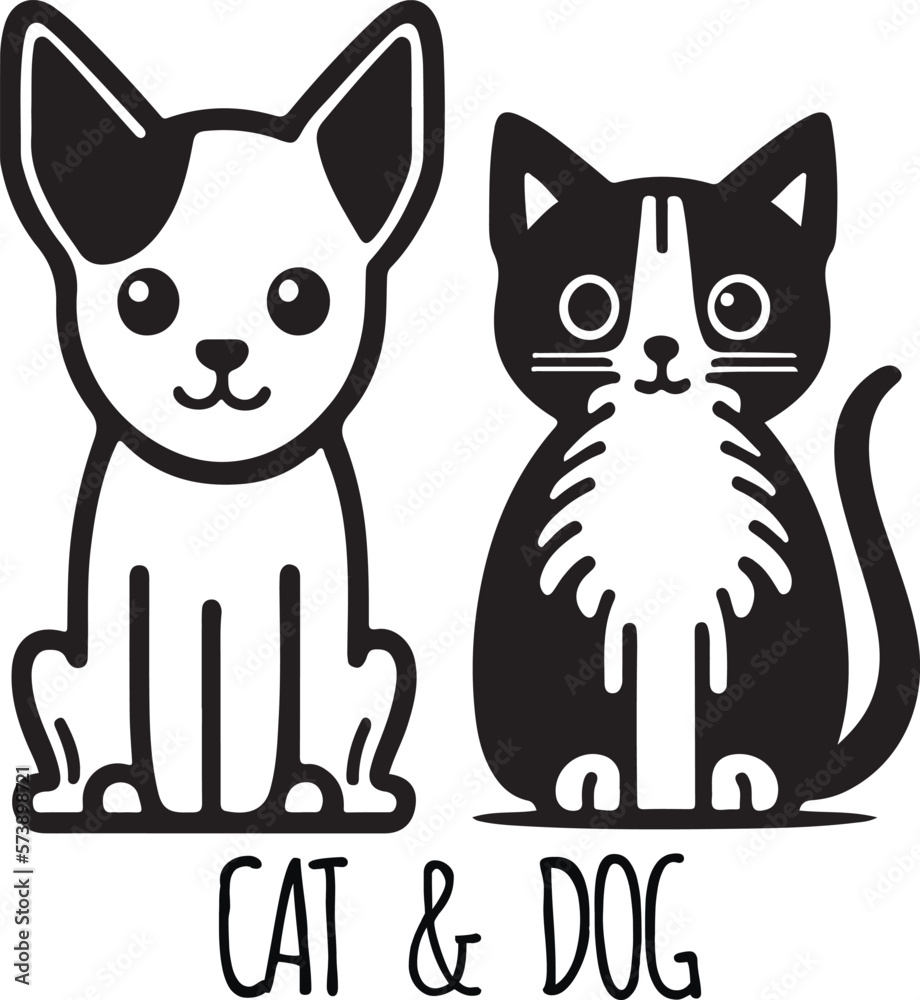 Creative logo design Dog and Cat vector template Creative logo design Dog and Cat vector template