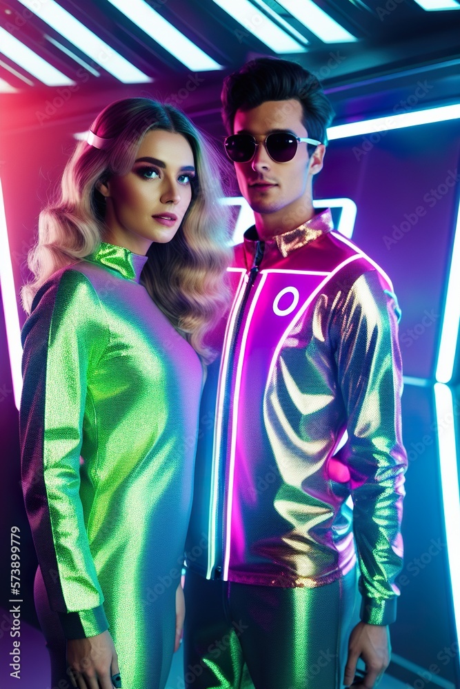 Obraz premium futuristic glittery suits