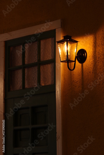 old lantern on the wall