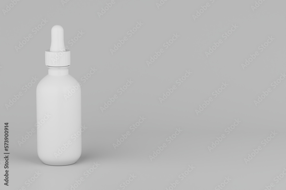 White Dropper Mockup Multiple Bottles. Blank Label. 3D Illustration White Dropper Mockup Multiple Bottles. Blank Label. 3D Illustration
