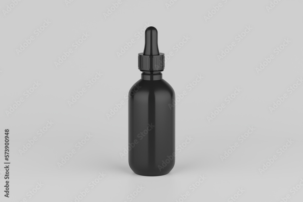 White Dropper Mockup Multiple Bottles. Blank Label. 3D Illustration White Dropper Mockup Multiple Bottles. Blank Label. 3D Illustration