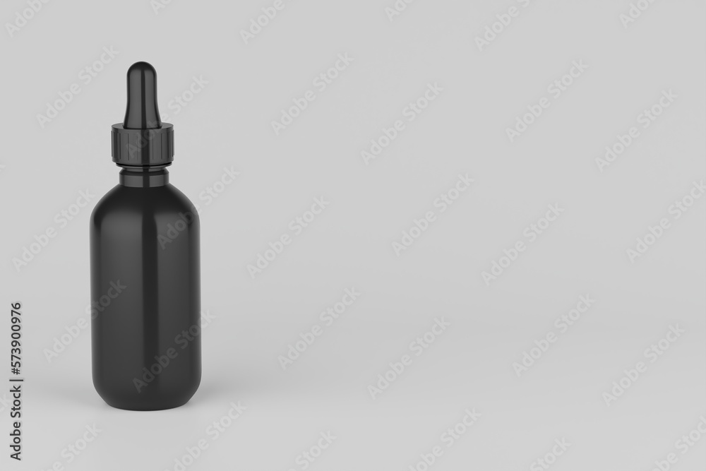 White Dropper Mockup Multiple Bottles. Blank Label. 3D Illustration White Dropper Mockup Multiple Bottles. Blank Label. 3D Illustration
