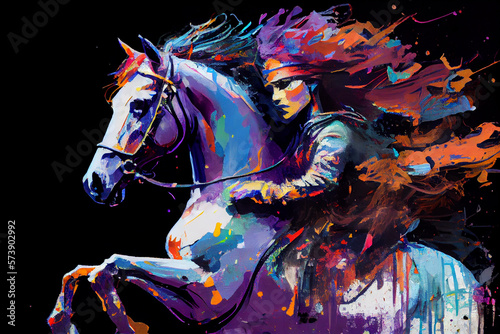 Horse Queen, character and behavior, strokes. © AlexaSokol83