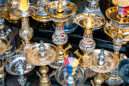 Traditional Arabic Shisha Pipes Hookah.