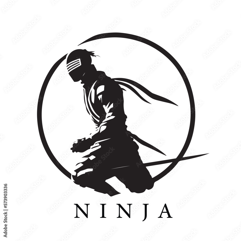 Ninja Logo Design Template Graphic by nicemorning · Creative Fabrica