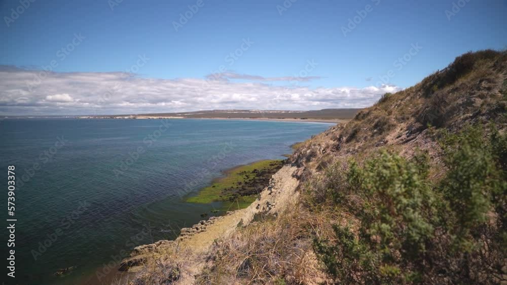coastline of the atlantic ocean at the Valdes peninsula. coastline of the atlantic ocean at the Valdes peninsula.