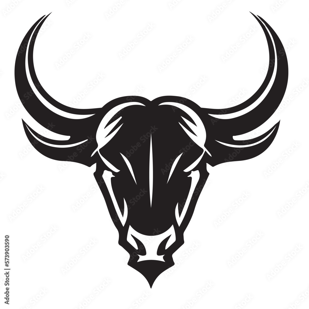 Vector bull design on white background. Wild Animals. Easy editable vector illustration. Vector bull design on white background. Wild Animals. Easy editable vector illustration.