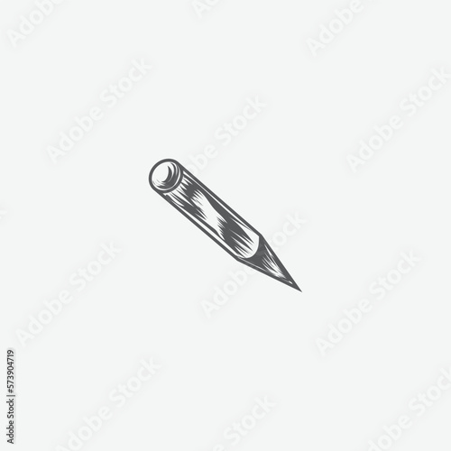 black and white pencil vector art 